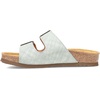 image:imageNAOT Footwear Santa Barbara Womens Slide with Cork Footbed and Arch Comfort and Support  Slip On Lightweight and Perfect for TravelTeal Linen Lthr