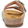 image:imageNAOT Footwear Santa Barbara Womens Slide with Cork Footbed and Arch Comfort and Support  Slip On Lightweight and Perfect for TravelTeal Linen Lthr