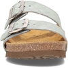 image:imageNAOT Footwear Santa Barbara Womens Slide with Cork Footbed and Arch Comfort and Support  Slip On Lightweight and Perfect for TravelTeal Linen Lthr