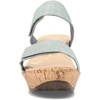 image:imageNAOT Footwear Womens Caveran WedgeTeal Linen Lthr