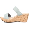 image:imageNAOT Footwear Womens Caveran WedgeTeal Linen Lthr