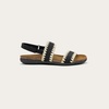 image:imageNAOT Footwear Womens Dylan SandalSoft Black LeatherBlackIvory Stretch