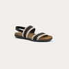 image:imageNAOT Footwear Womens Dylan SandalSoft Black LeatherBlackIvory Stretch