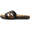 image:imageNAOT Footwear Womens Liv SandalJet Black LeatherLatte Brown Leather
