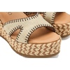 image:imageNAOT Footwear Womens Majorca SandalBrown Cedar SuedeLinen Raffia