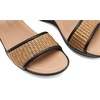 image:imageNAOT Summer RaffiaSoft Black LeatherGold Brown Raffia