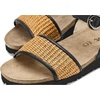 image:imageNAOT Womens Cecile SandalSoft Black LeatherGolden Brown Raffia