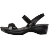 image:imageNaot Womens Brussels Wedge SandalBlack Luster Leather