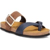 image:imageNAOT Footwear Fresno Womens Toe Loop Slide Sandal with Cork Footbed and Arch Support  Buckle  Comfort and Support  Lightweight and Perfect for Travel  Medium to Wide FitSoft Ink LthrAntique Brown Suede