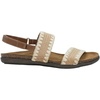 Latte Brown Leather/Sand/Ivory Stretch