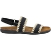 image:imageNAOT Footwear Womens Dylan SandalSoft Black LeatherBlackIvory Stretch