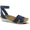 Navy Velvet Nubuck/Glass Brown