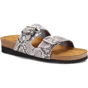 image:imageNAOT Footwear Santa Barbara Womens Slide with Cork Footbed and Arch Comfort and Support  Slip On Lightweight and Perfect for TravelGray Cobra Lthr