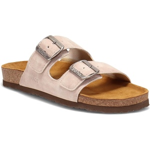 image:imageNAOT Footwear Santa Barbara Womens Slide with Cork Footbed and Arch Comfort and Support  Slip On Lightweight and Perfect for TravelSand Stone Suede
