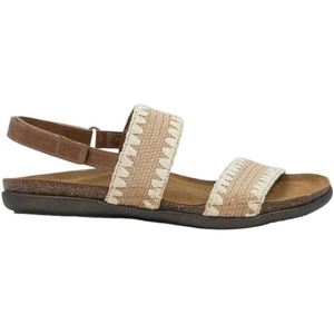 image:imageNAOT Footwear Womens Dylan SandalLatte Brown LeatherSandIvory Stretch