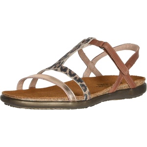 image:imageNAOT Footwear Womens Judith Flat SandalRose Gold LthrCheetah SuedeMocha Rose Lthr