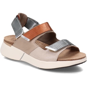 image:imageNAOT Footwear Womens Odyssey SandalBeige Lizard LeatherSoft Chestnut LeatherSoft Silver Leather