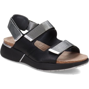 image:imageNAOT Footwear Womens Odyssey SandalSoft Black LthrSterling LthrSoft Silver Lthr