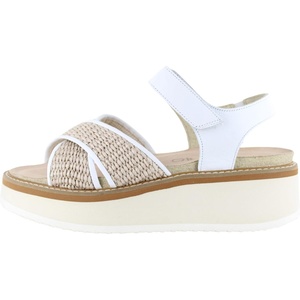 image:imageNAOT Footwear Womens Pavlova SandalWhite LeatherSand Raffia