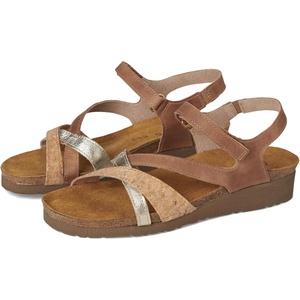 image:imageNAOT Footwear Womens Sophia SandalLatte Brown LeatherCork LeatherRadiant Gold
