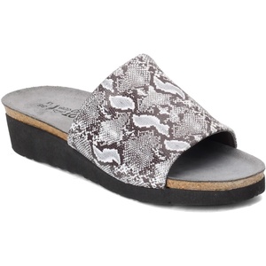image:imageNaot Womens Alana Wedge SandalBlackWhite Python Stretch