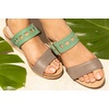 image:imageNAOT Footwear Womens Dynasty Sandal  Leather Cushioning Casual SlipOnFoggy GraySoft JadeSoft Ivory