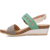 image:imageNAOT Footwear Womens Dynasty Sandal  Leather Cushioning Casual SlipOnFoggy GraySoft JadeSoft Ivory Leather