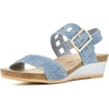image:imageNAOT Footwear Womens Dynasty Sandal  Leather Cushioning Casual SlipOnGray Denim