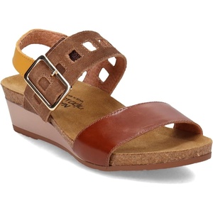 image:imageNAOT Footwear Womens Dynasty Sandal  Leather Cushioning Casual SlipOnMaple BrownAntique BrownMarigold Leather Combo
