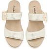 image:imageNAOT Womens Magic Sandal  Leather BucklePlatinum Striped Suede